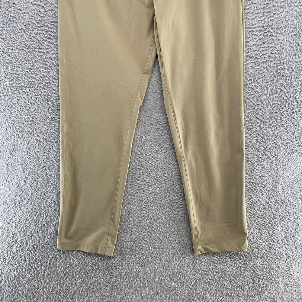 Lululemon Commission Pants Mens 38x32 Beige Stretch Chino Golf Office Work Taper